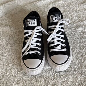 Converse Classic Black and White Lace-Up Shoes